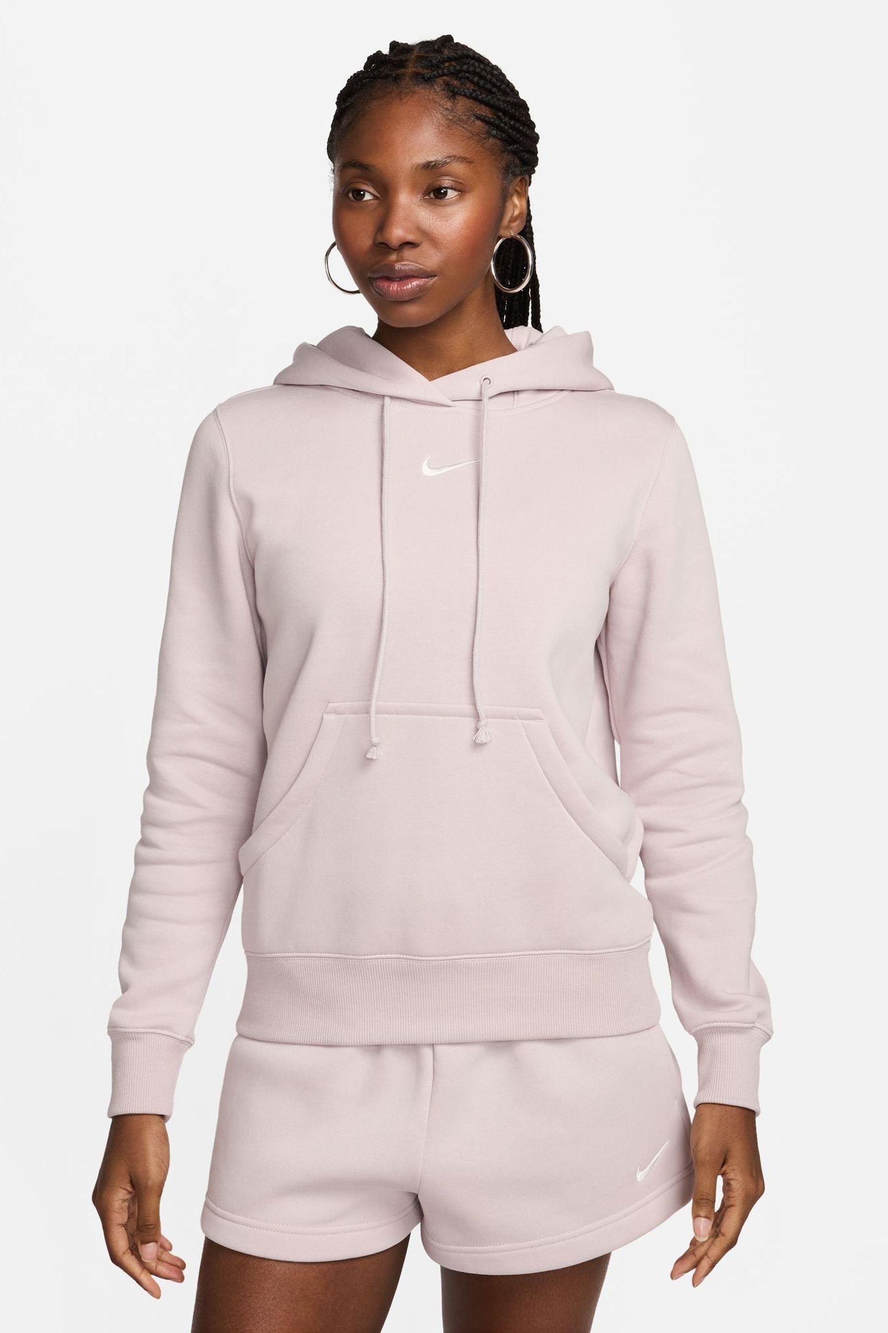 Buy Nike Pale Pink Sportswear Phoenix Fleece Pullover Hoodie from Next Netherlands