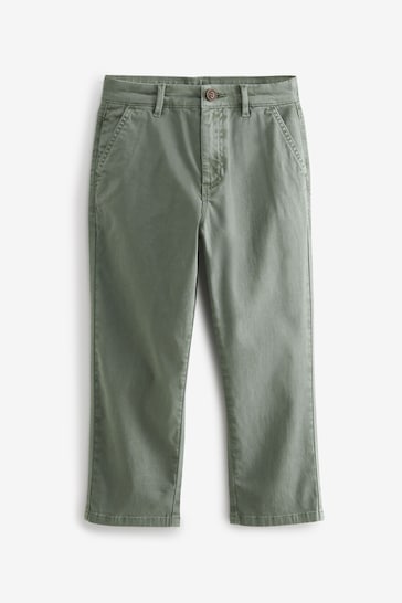 Green Loose Fit Chino Trousers (3-16yrs)