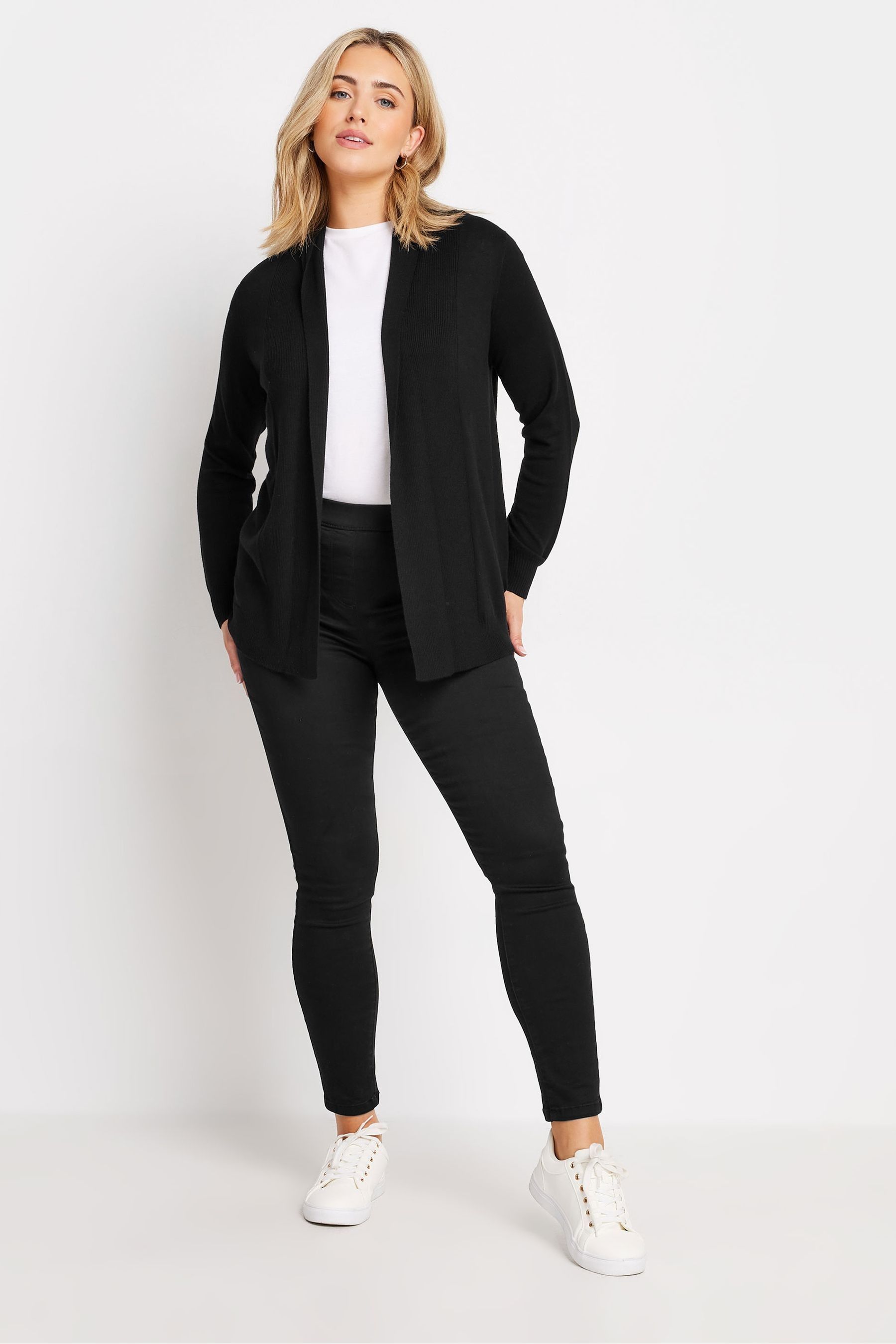 M Co Black Edge To Edge Black Cardigan