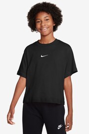Nike Black Oversized Essentials Boxy T-Shirt - Image 1 of 4