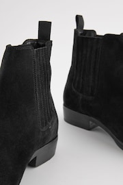 Black Suede Chelsea Boots - Image 5 of 6