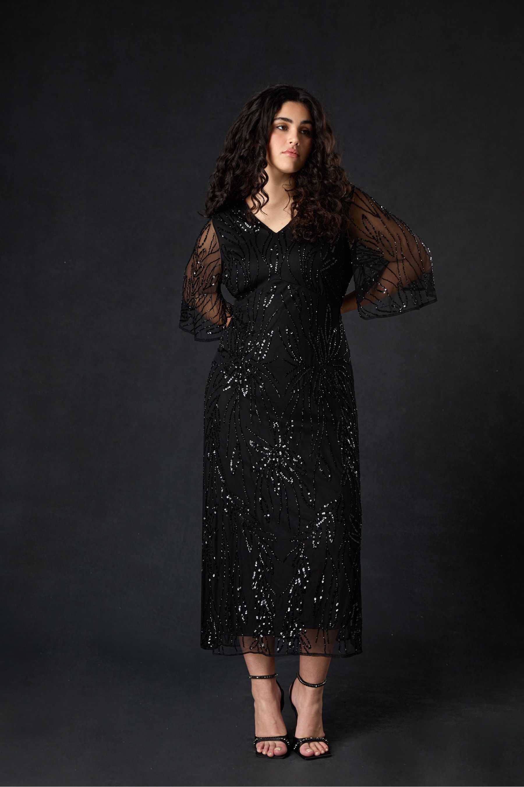 Buy Live Unlimited Black Curve Embellished Maxi Dress from Next Luxembourg