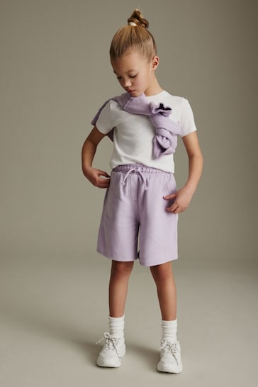 Lilac Purple Bermuda Jersey Shorts (3-16yrs)