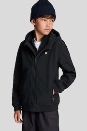 Lyle & Scott Black Softshell Boys Jacket - Image 1 of 4