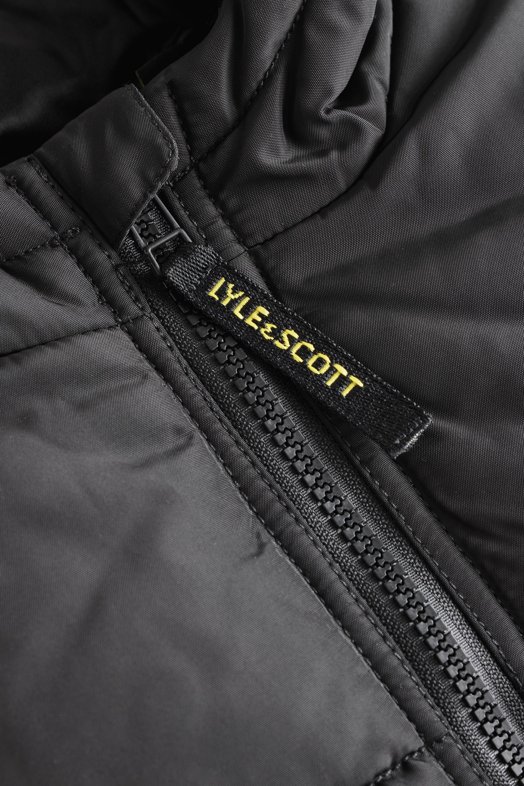 Buy Lyle Scott Black Longline Boys Puffer Jacket from Next Luxembourg