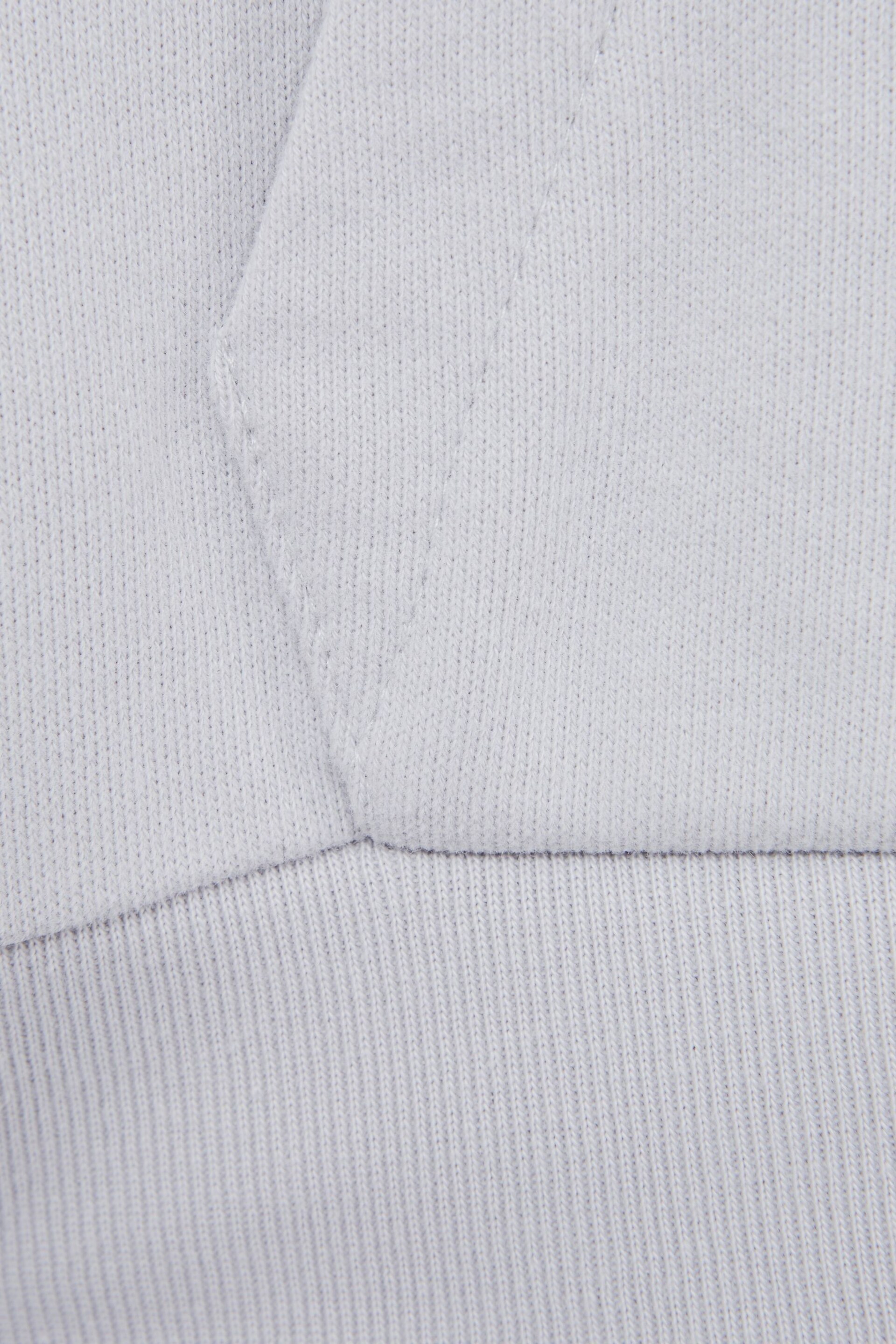 Reiss Ice Blue Alexander Junior Oversized Cotton Jersey Hoodie - Image 5 of 5