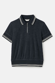 Joules Kingsley Navy Towelling T-Shirt - Image 8 of 8