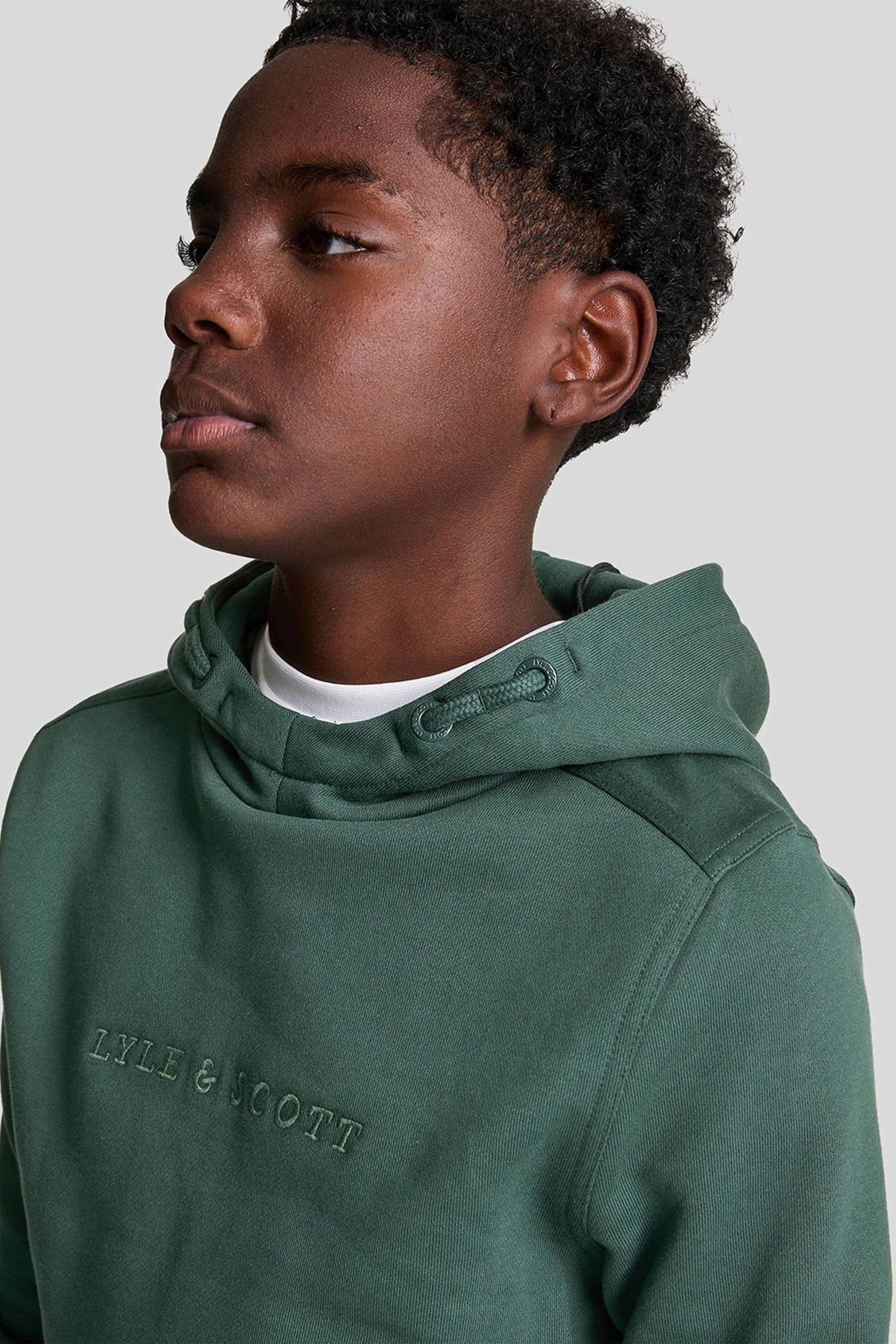 Buy Lyle Scott Green Boys Logo Tape 100 Cotton Hoodie from Next Ireland