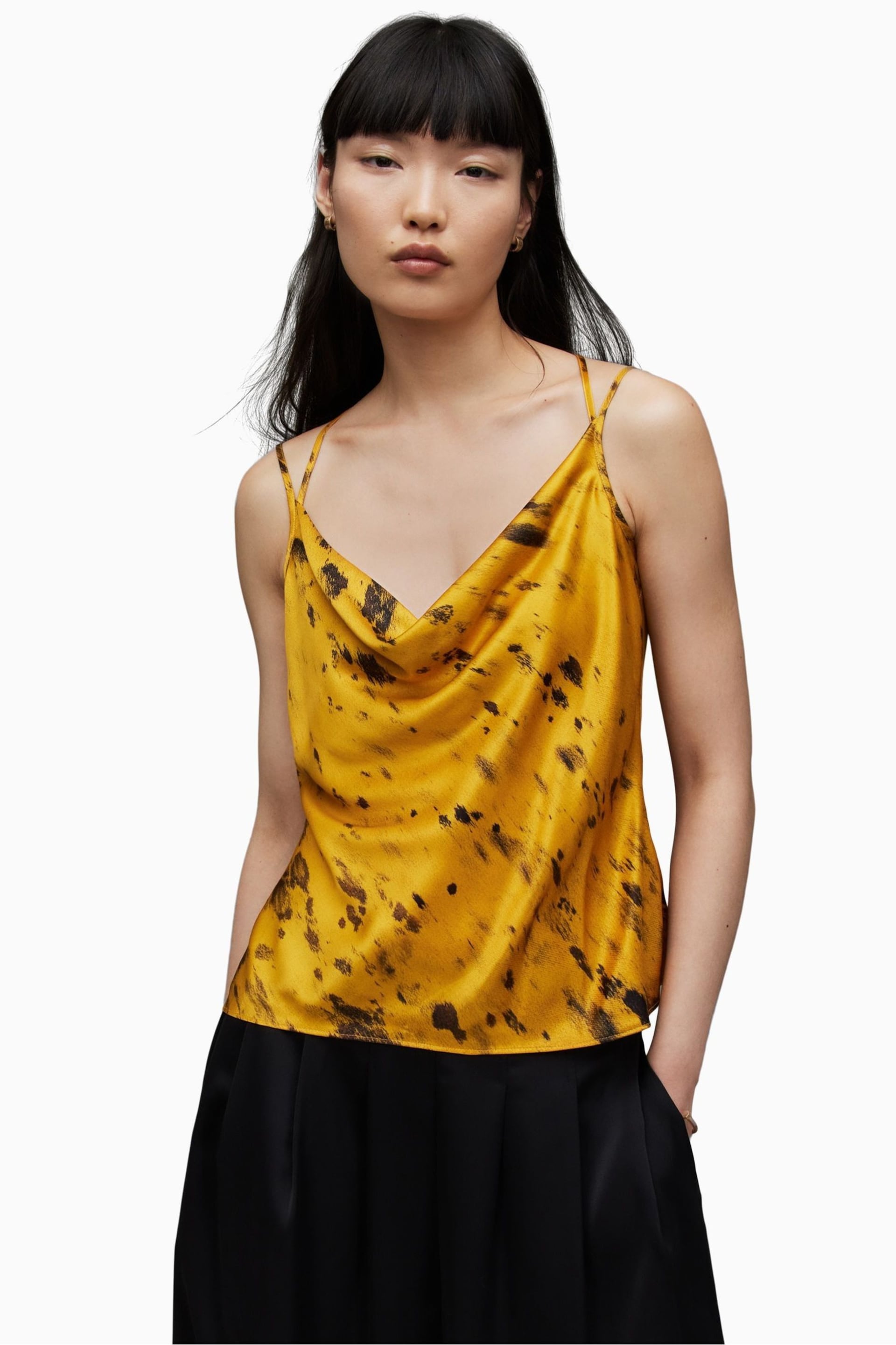 AllSaints Yellow Marta Ronnie Top - Image 1 of 6