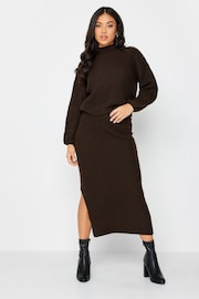 PixieGirl Petite Brown Midi Knitted Skirt - Image 3 of 5