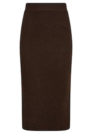 PixieGirl Petite Brown Midi Knitted Skirt - Image 4 of 5