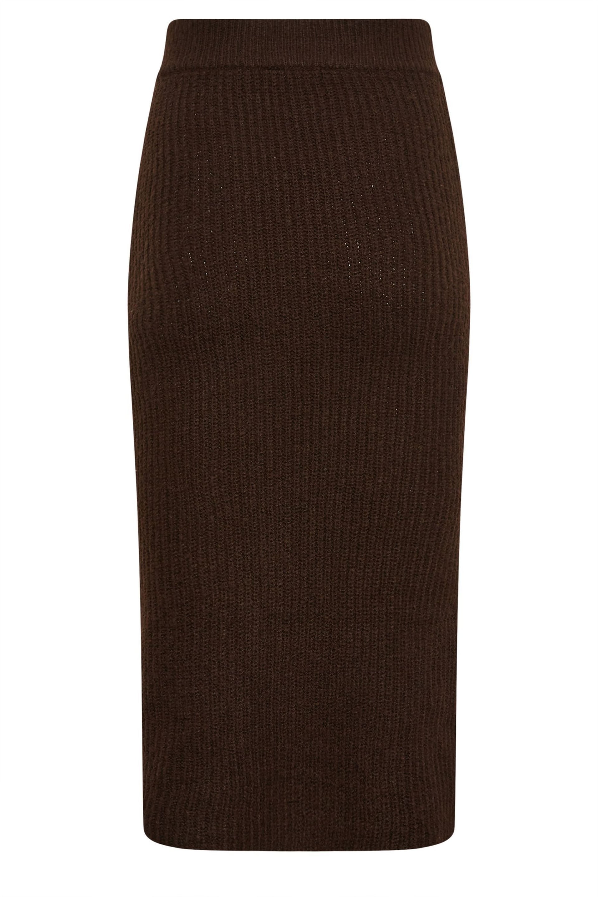 PixieGirl Petite Brown Midi Knitted Skirt - Image 5 of 5