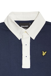 Lyle & Scott Navy Blue Boys Contrast Rugby Shirt - Image 3 of 3