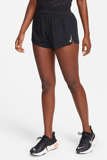 Nike Black Dri-FIT AeroSwift ADV Mid Rise 3 Running Shorts