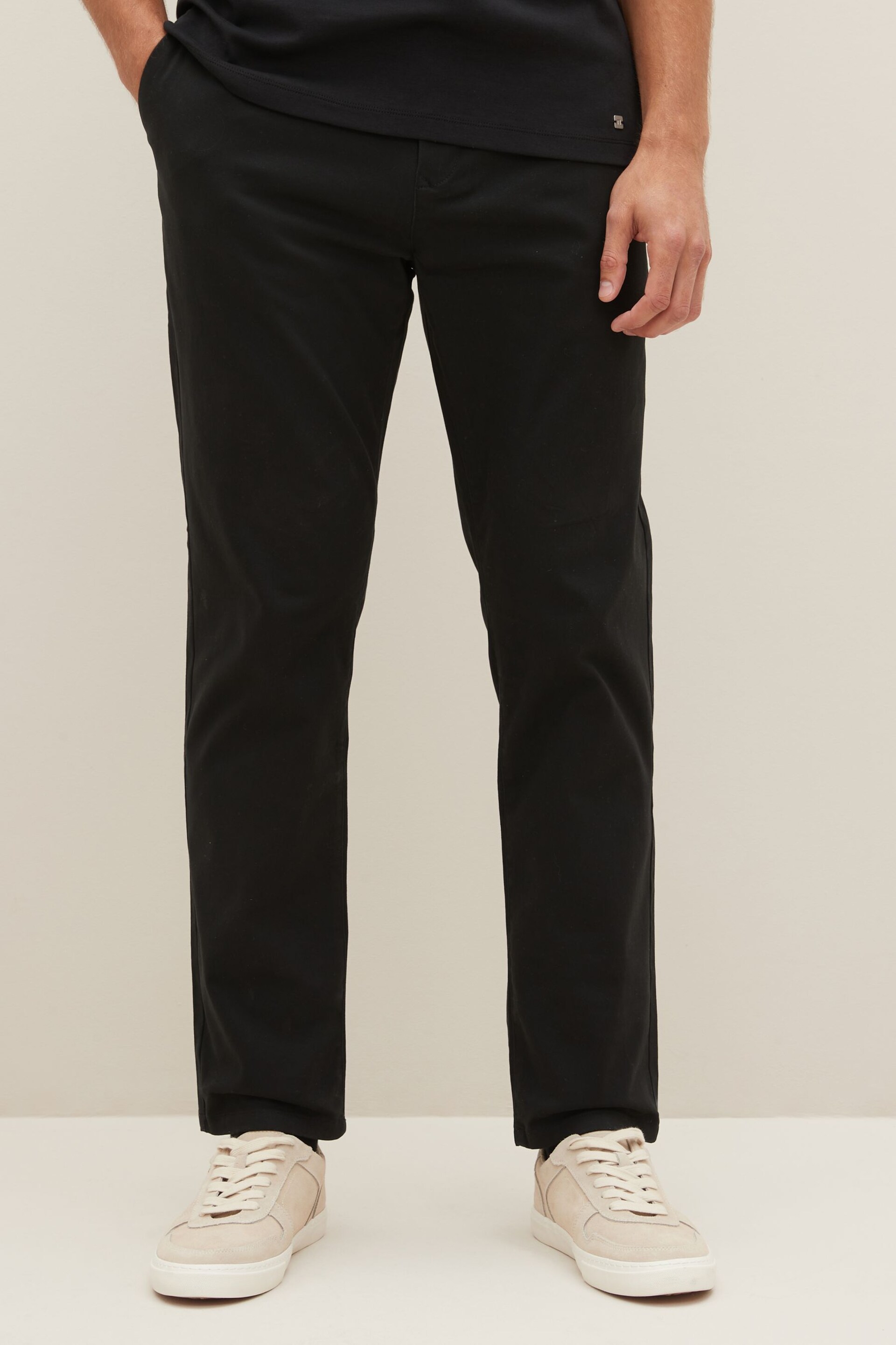 Black/Grey Slim Stretch Chino Trousers 2 Pack - Image 6 of 12