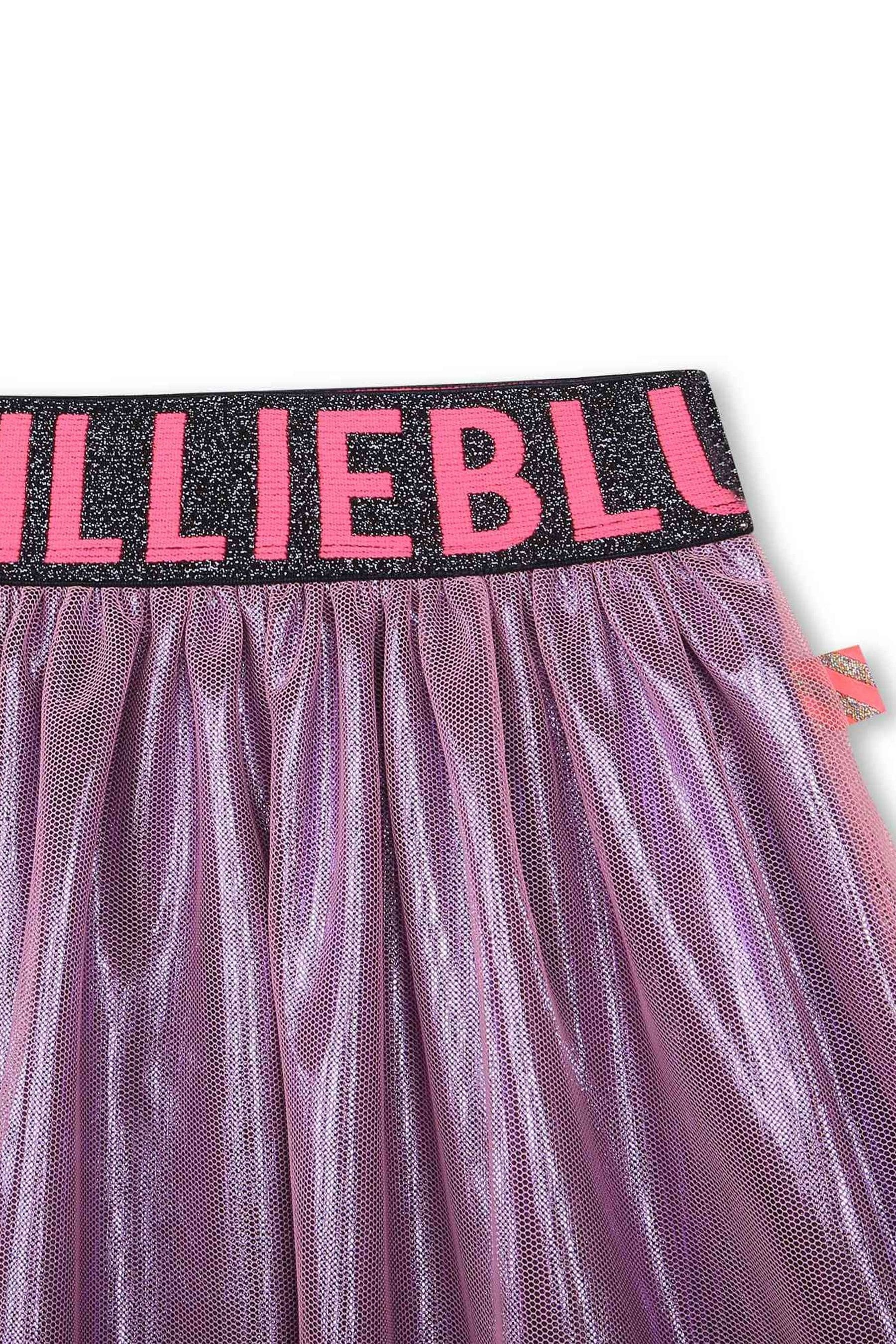 Pink metallic skirt uk hot sale