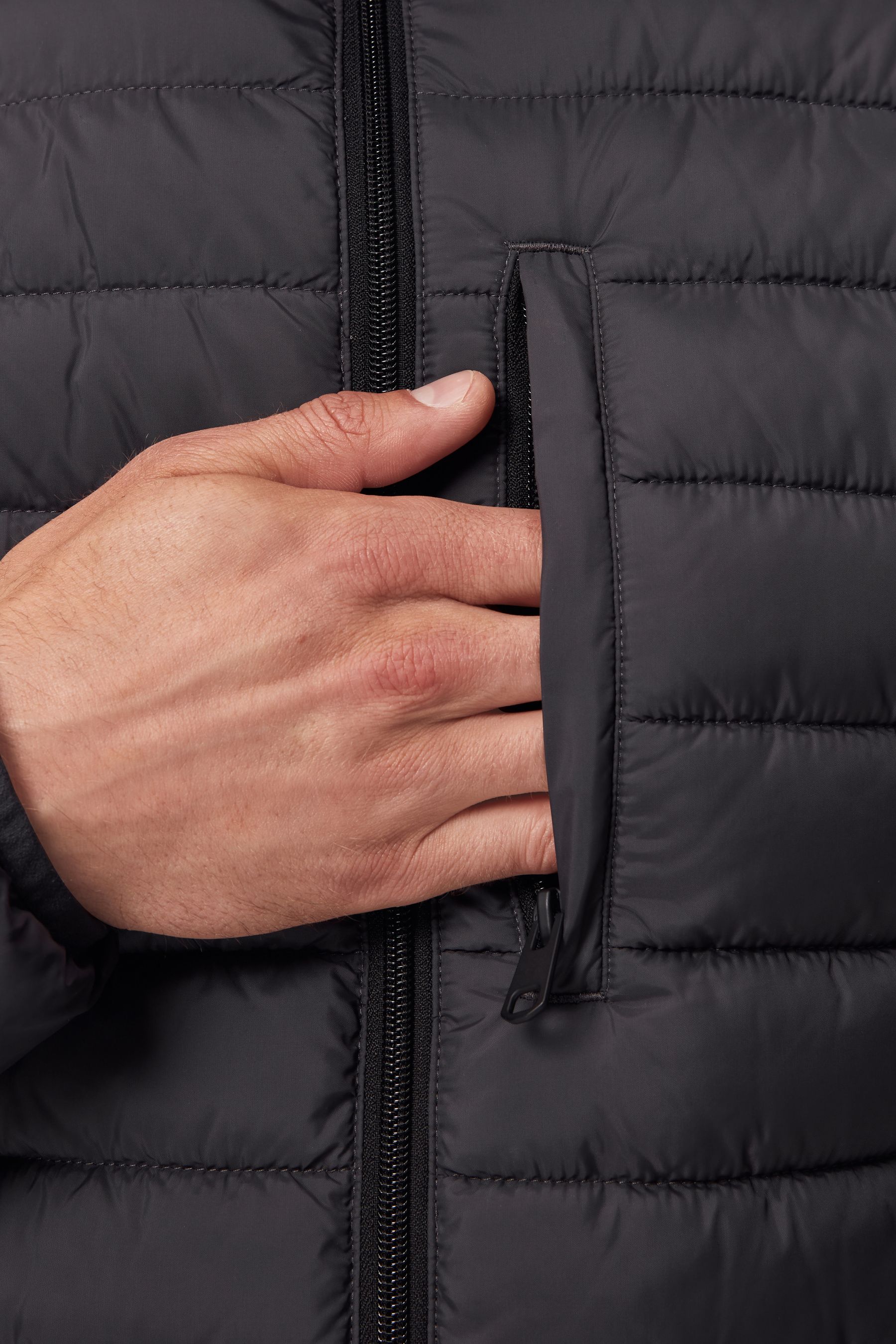Buy Charcoal Grey Shower Resistant Lightweight Hooded Puffer Coat Jacket from Next Ukraine