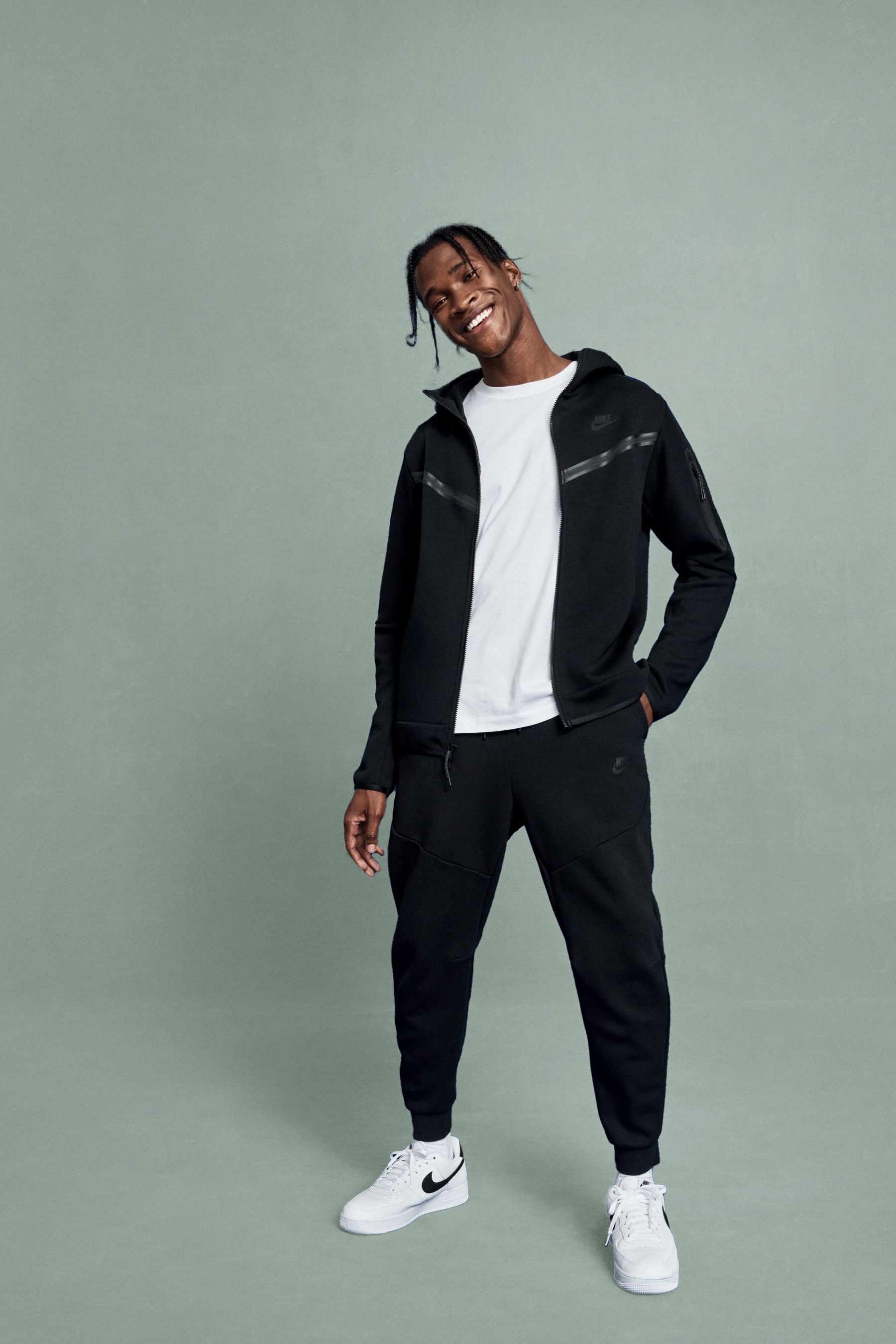 Buy Nike Black Tech Fleece Zip Through Hoodie from Next Luxembourg