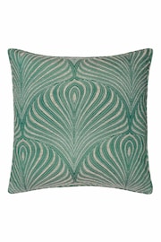 Riva Paoletti Emerald Gatsby Jacquard Eyelet Cushion - Image 3 of 6