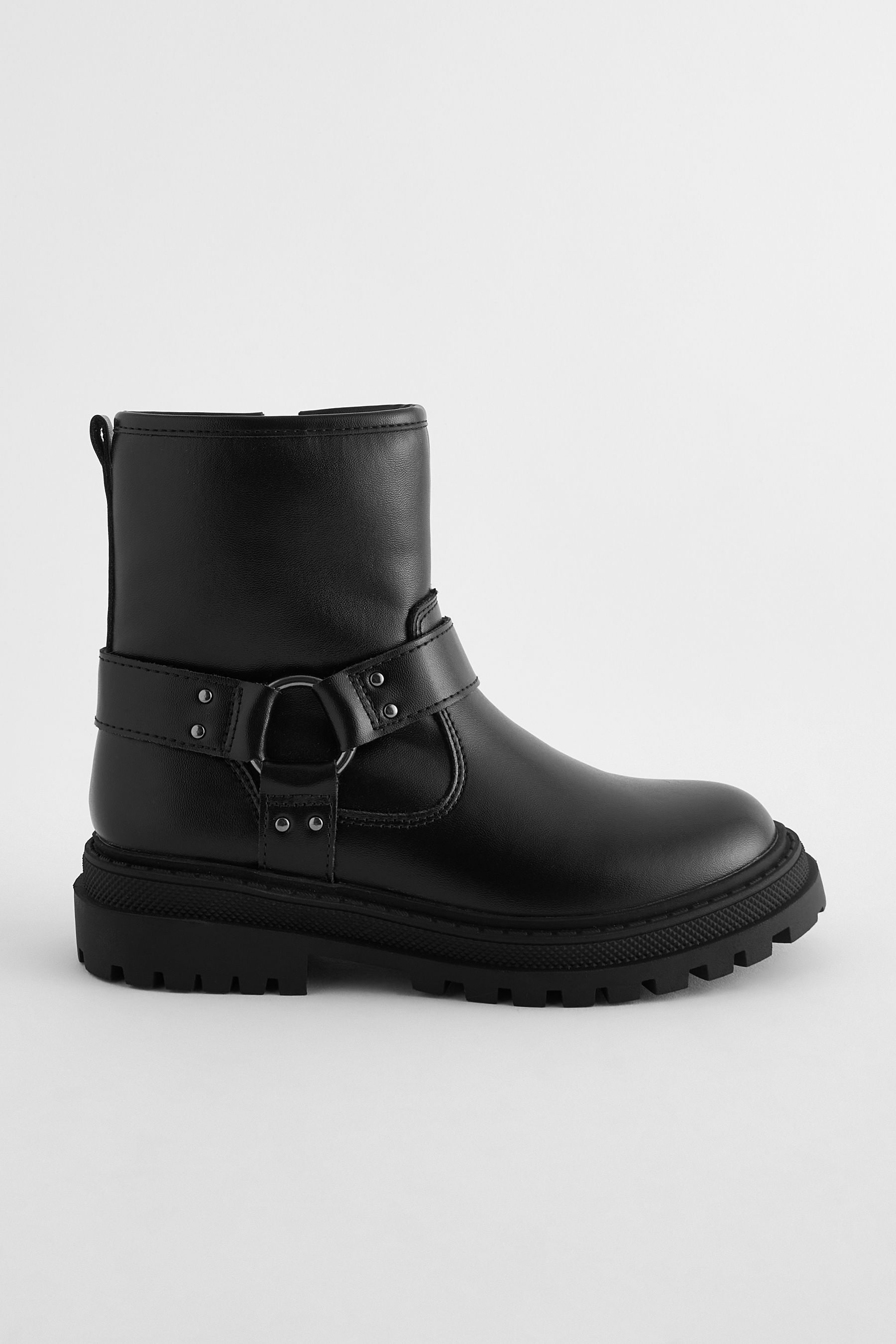 Buy Black Wide Fit G Harness Biker Boots from the Next UK online shop