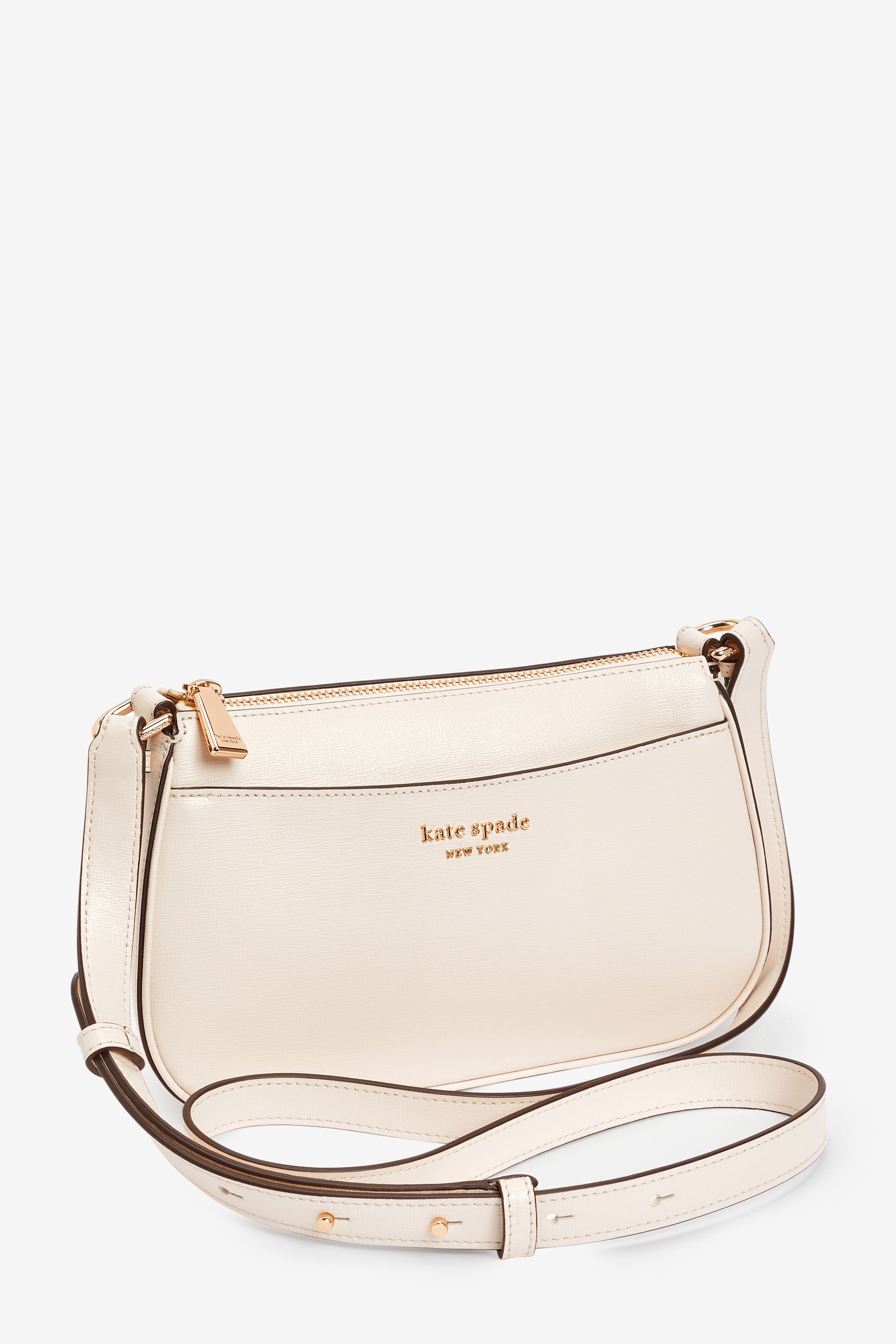 Kaufe Sie Cream Kate Spade New York Kleine Umhangetasche Bleecker aus Saffiano Leder bei Next Deutschland