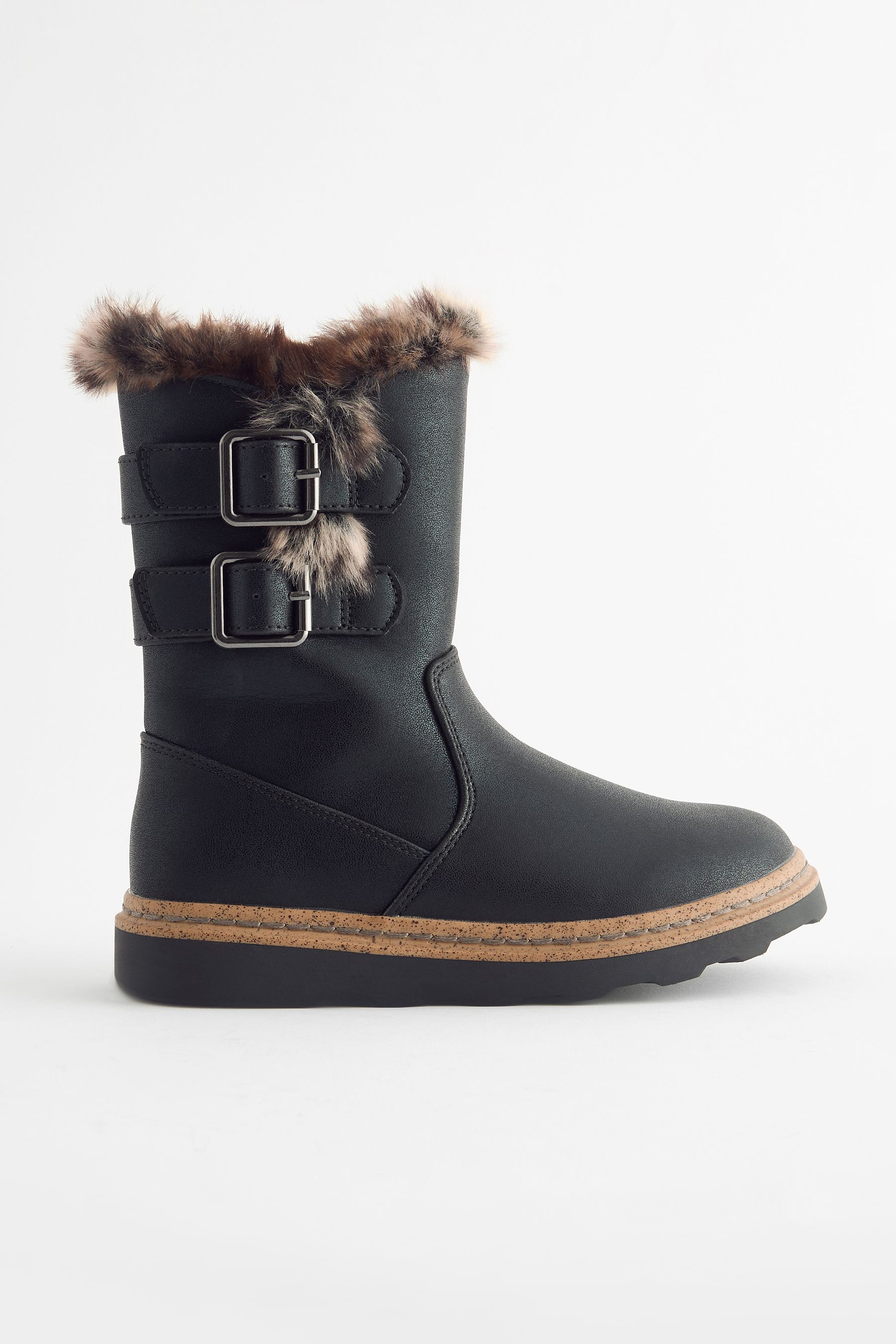 Buy Black Wide Fit G Warm Lined Zip Boots from Next Canada