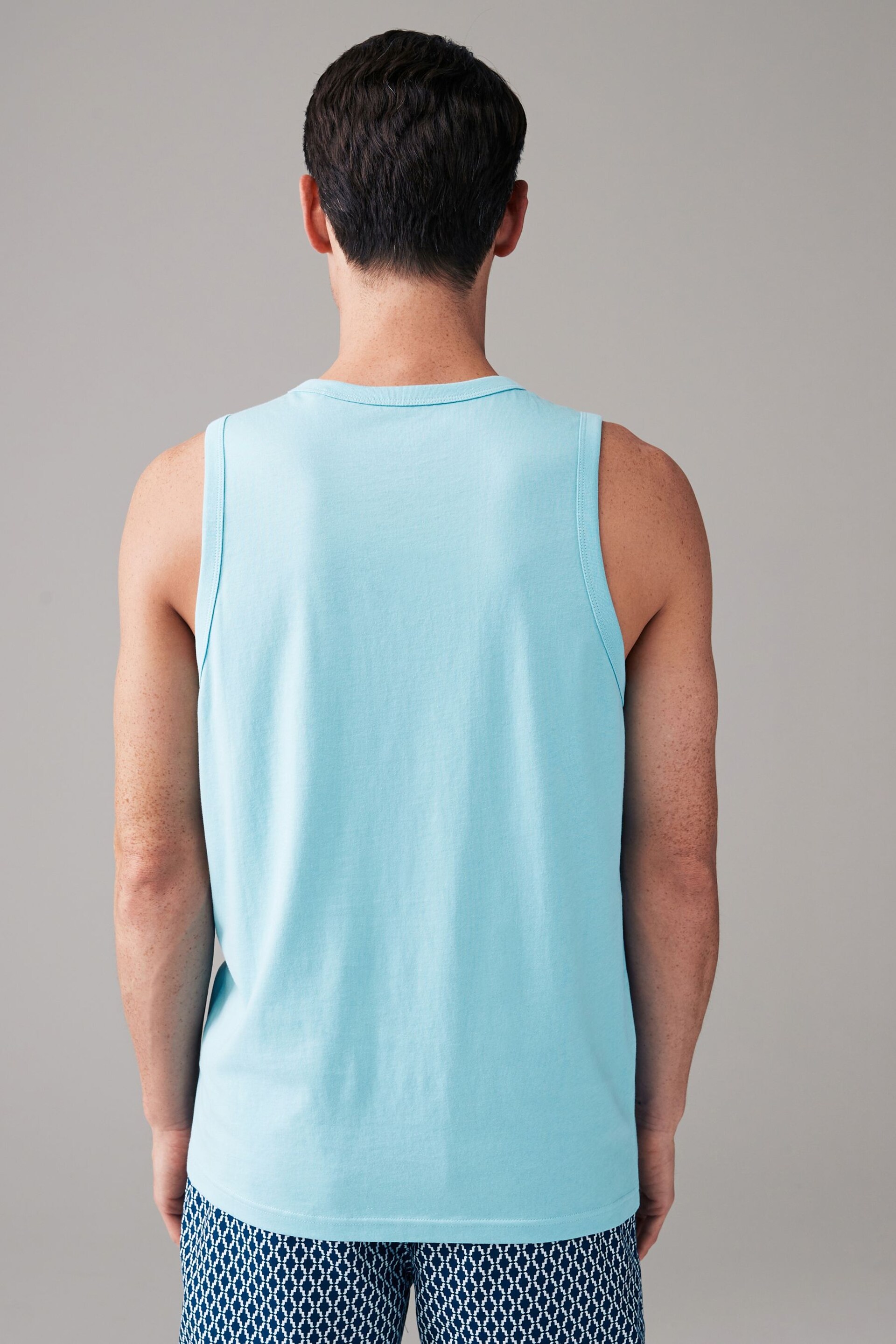 Light Blue Regular Fit Vest - Image 4 of 7