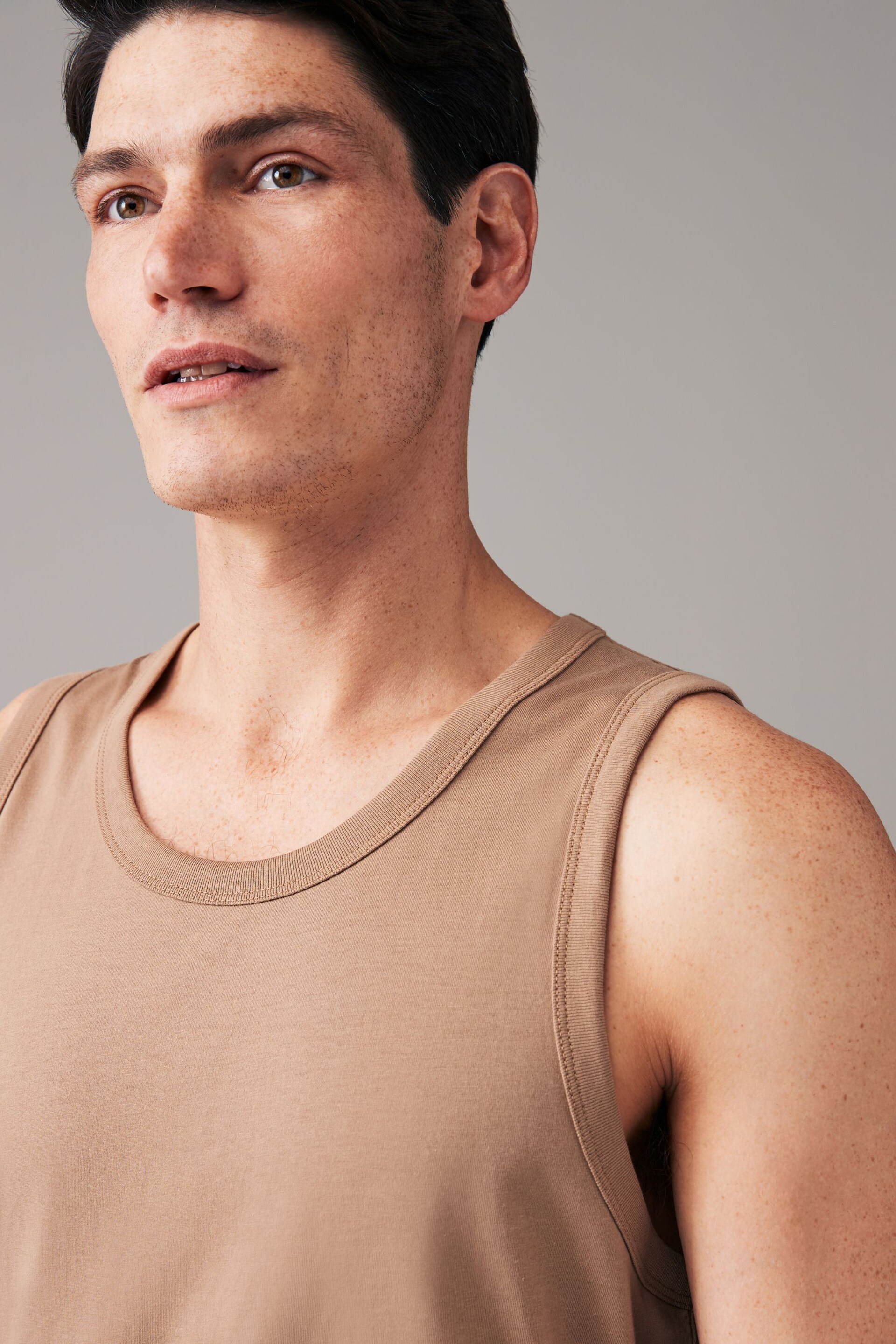 Stone Neutral Regular Fit Vest - Image 4 of 7