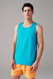 Aqua Blue Regular Fit Vest - Image 1 of 7