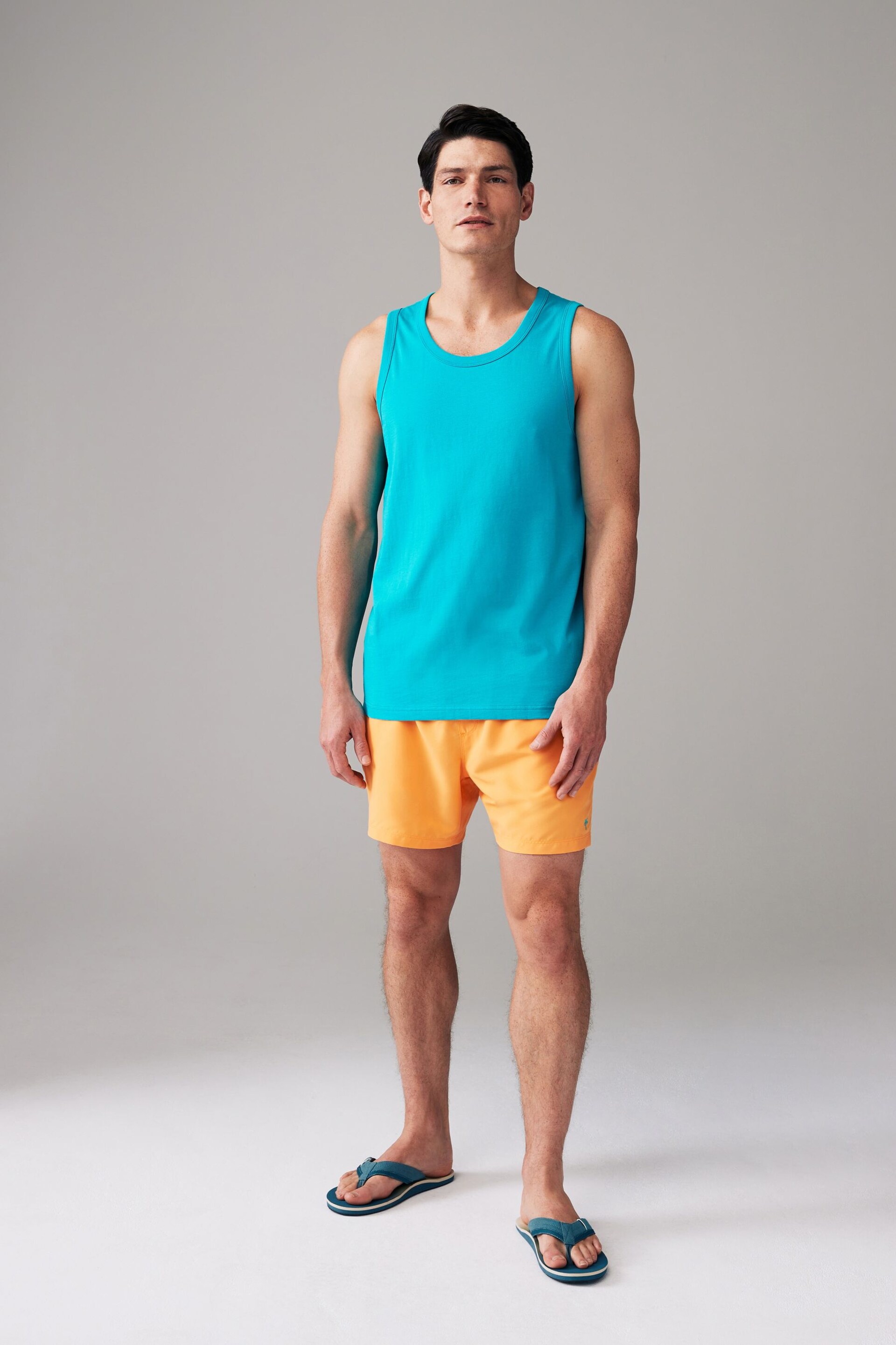 Aqua Blue Regular Fit Vest - Image 2 of 7