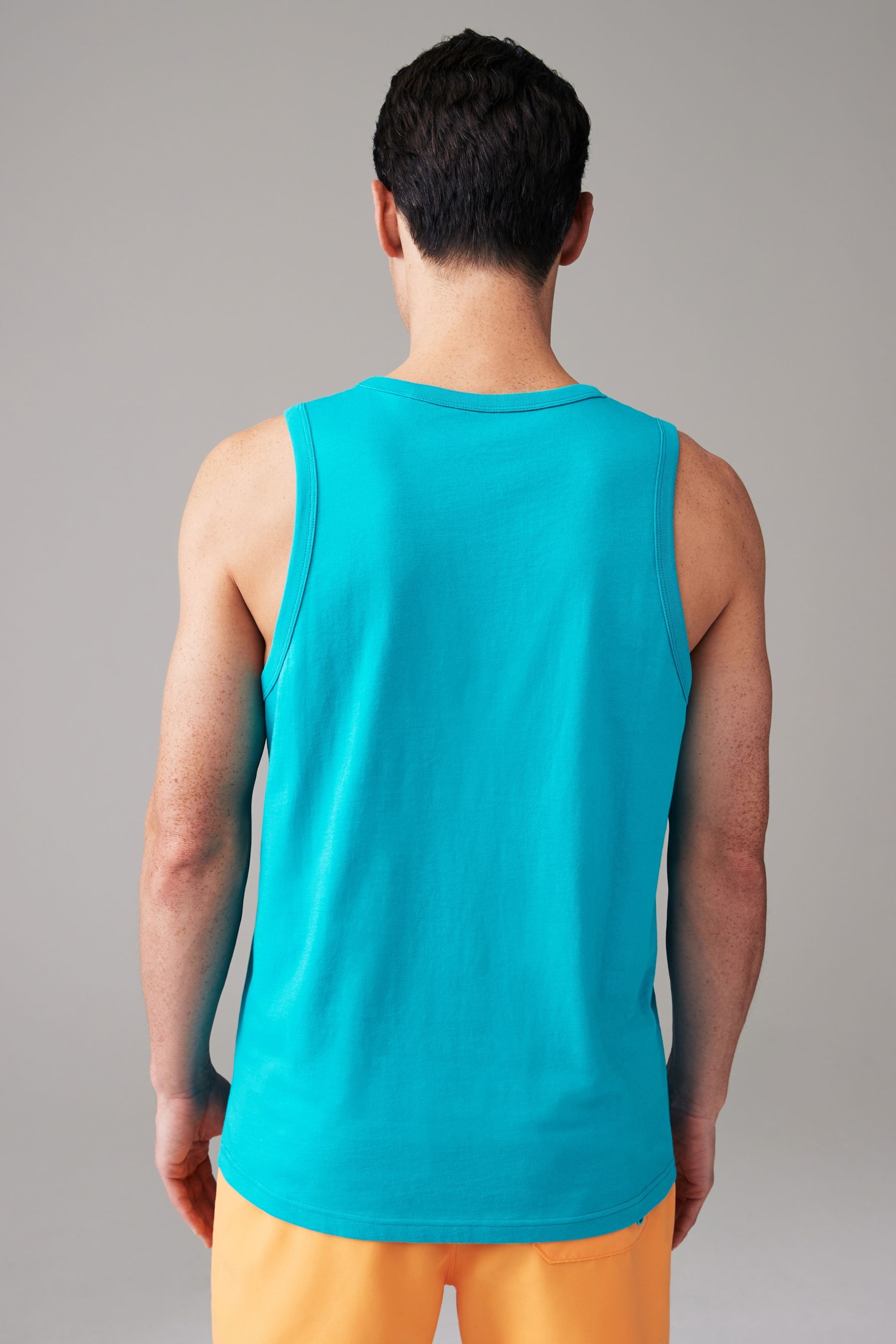 Aqua Blue Regular Fit Vest - Image 3 of 7
