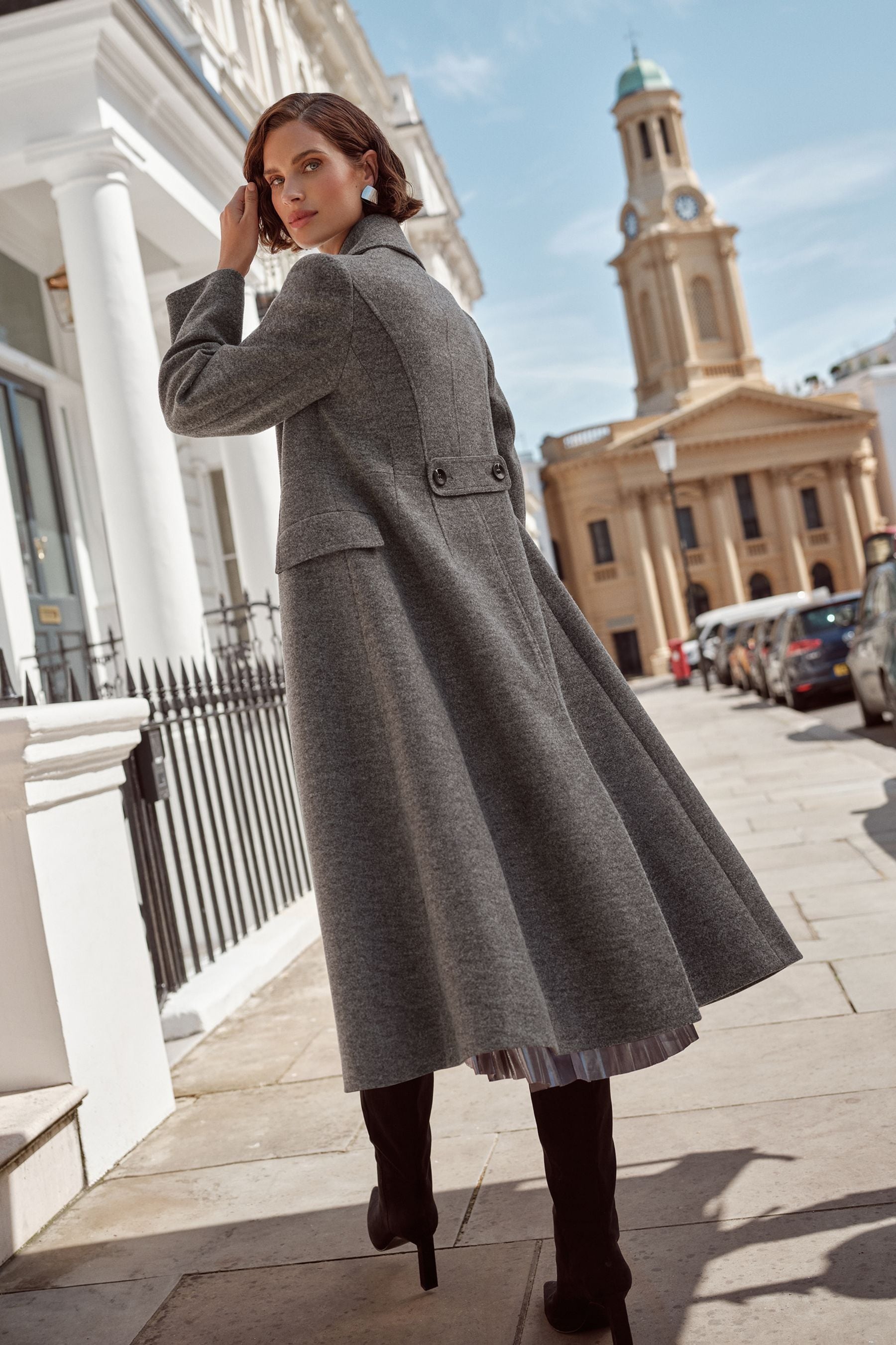 Plus size grey coat outlet