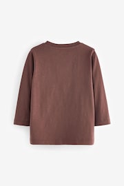 Brown Long Sleeve Plain T-Shirt (3mths-7yrs) - Image 2 of 3
