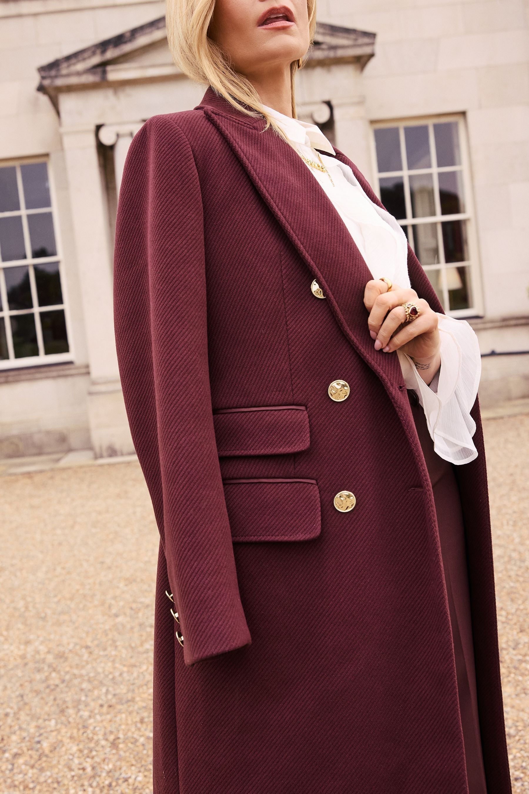 Hourglass double breasted coat discount