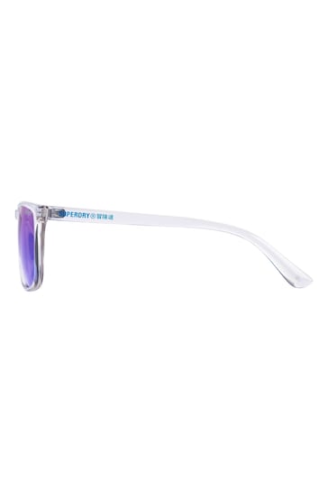 Superdry Crystal Clear & Blue Lens Shockwave Sunglasses