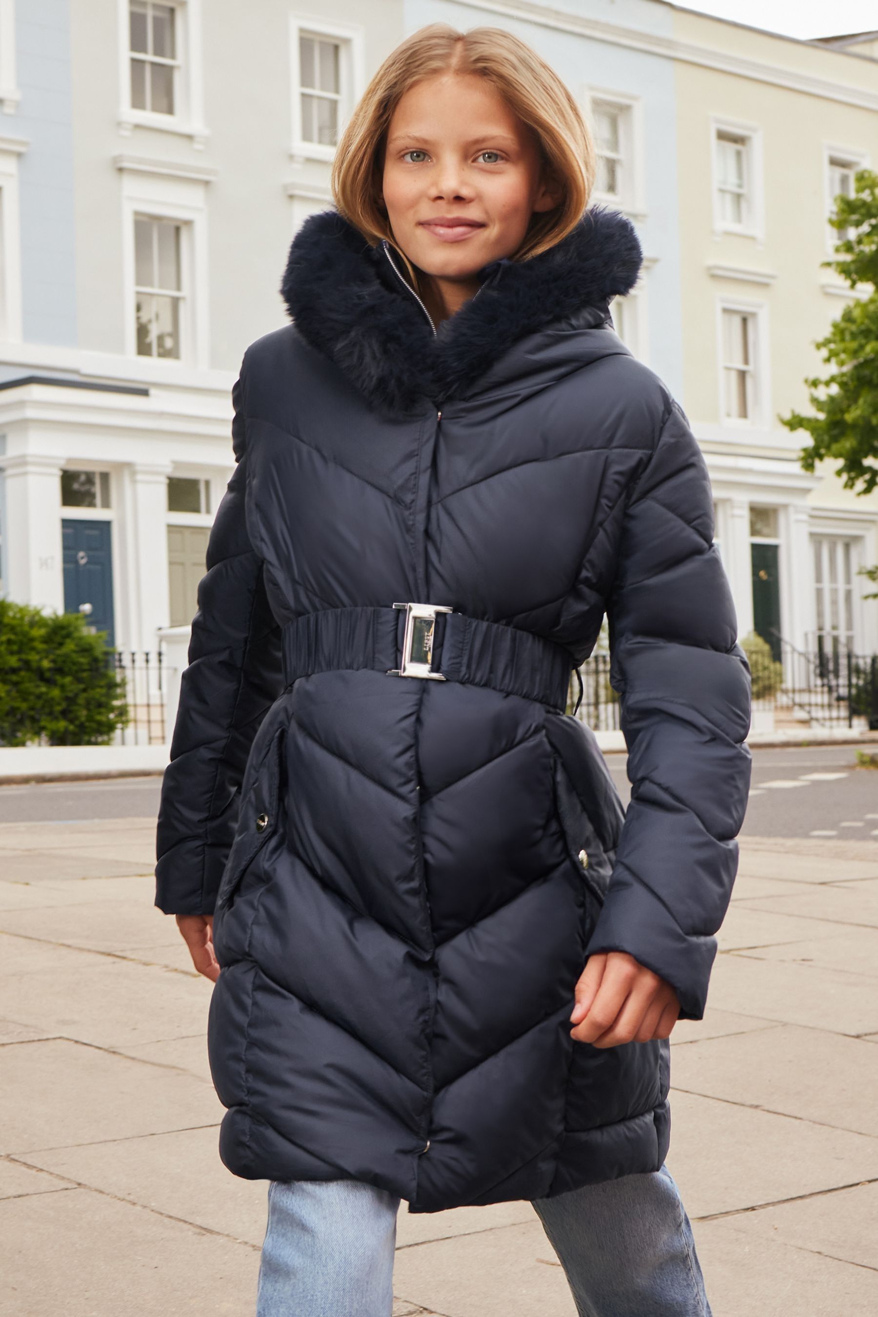 Lipsy longline padded coat outlet