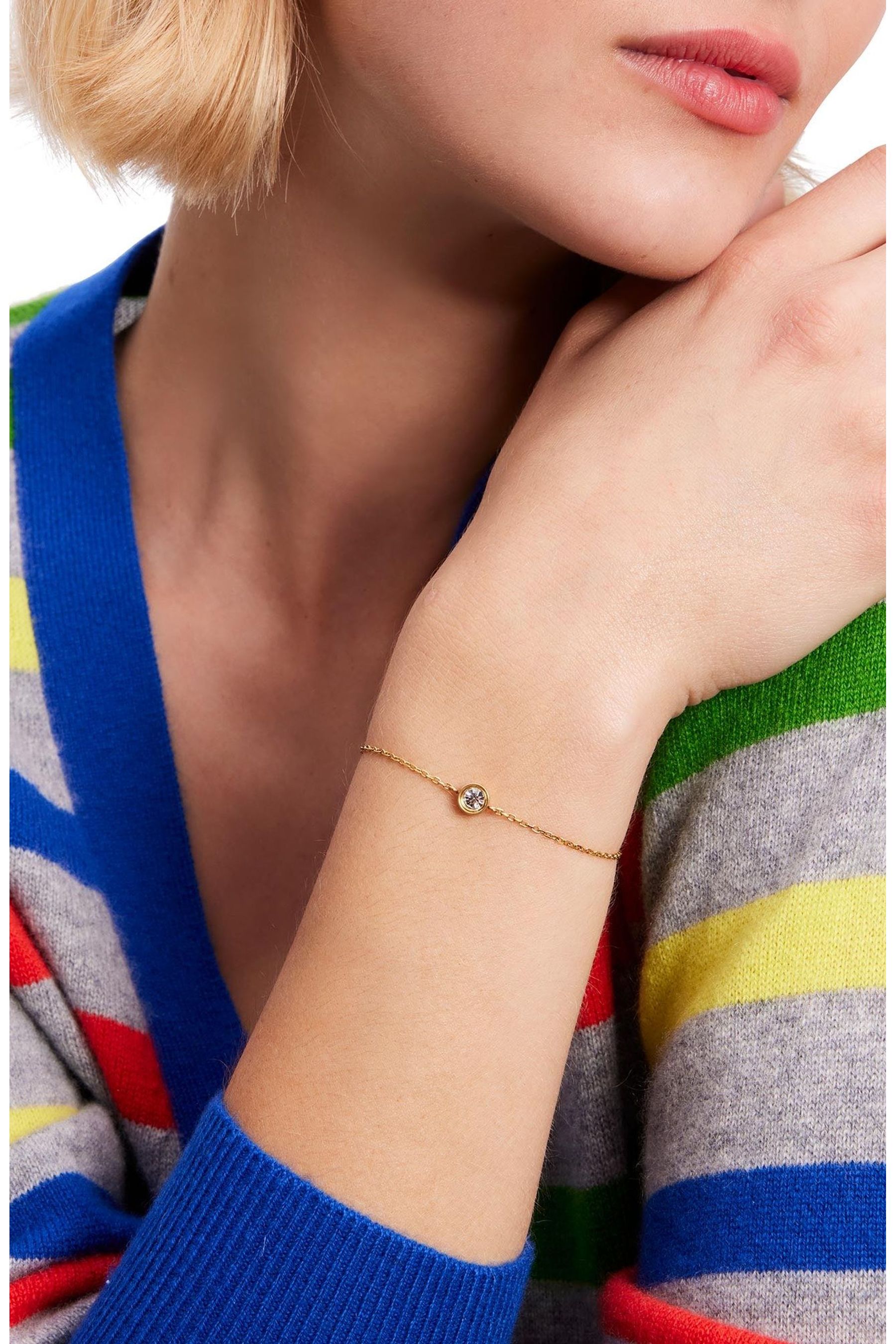 Buy kate spade new york Gold Tone Set In Stone Charm Bracelet from Next Luxembourg