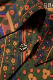 Superdry Orange Printed Fitted 70s Shirt - Image 6 of 6