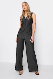 Long Tall Sally Black Pinstripe Wide Leg Trousers - Image 4 of 4