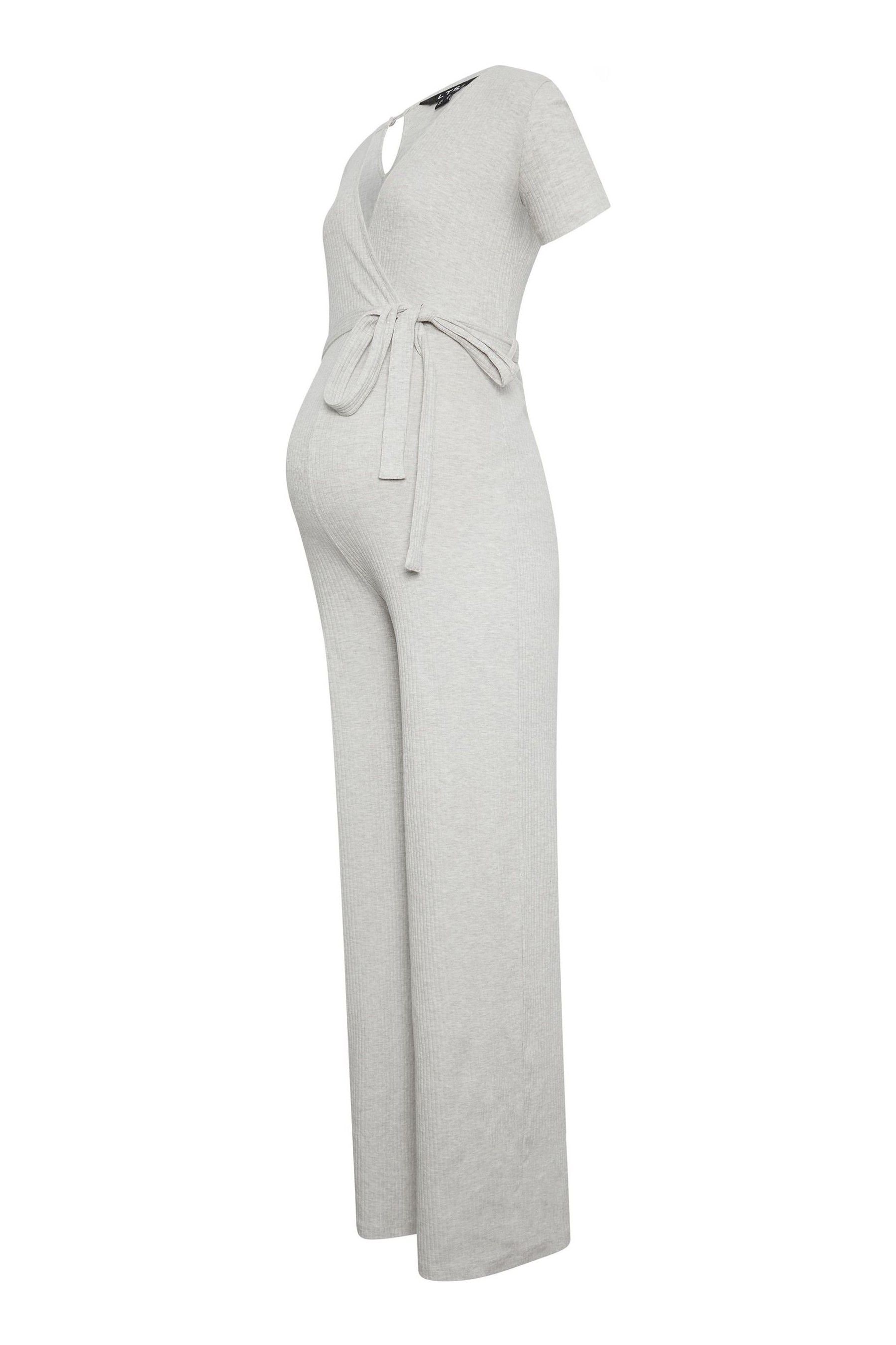 Buy Long Tall Sally Grey Maternity Ribbed Jumpsuit from Next Slovenia