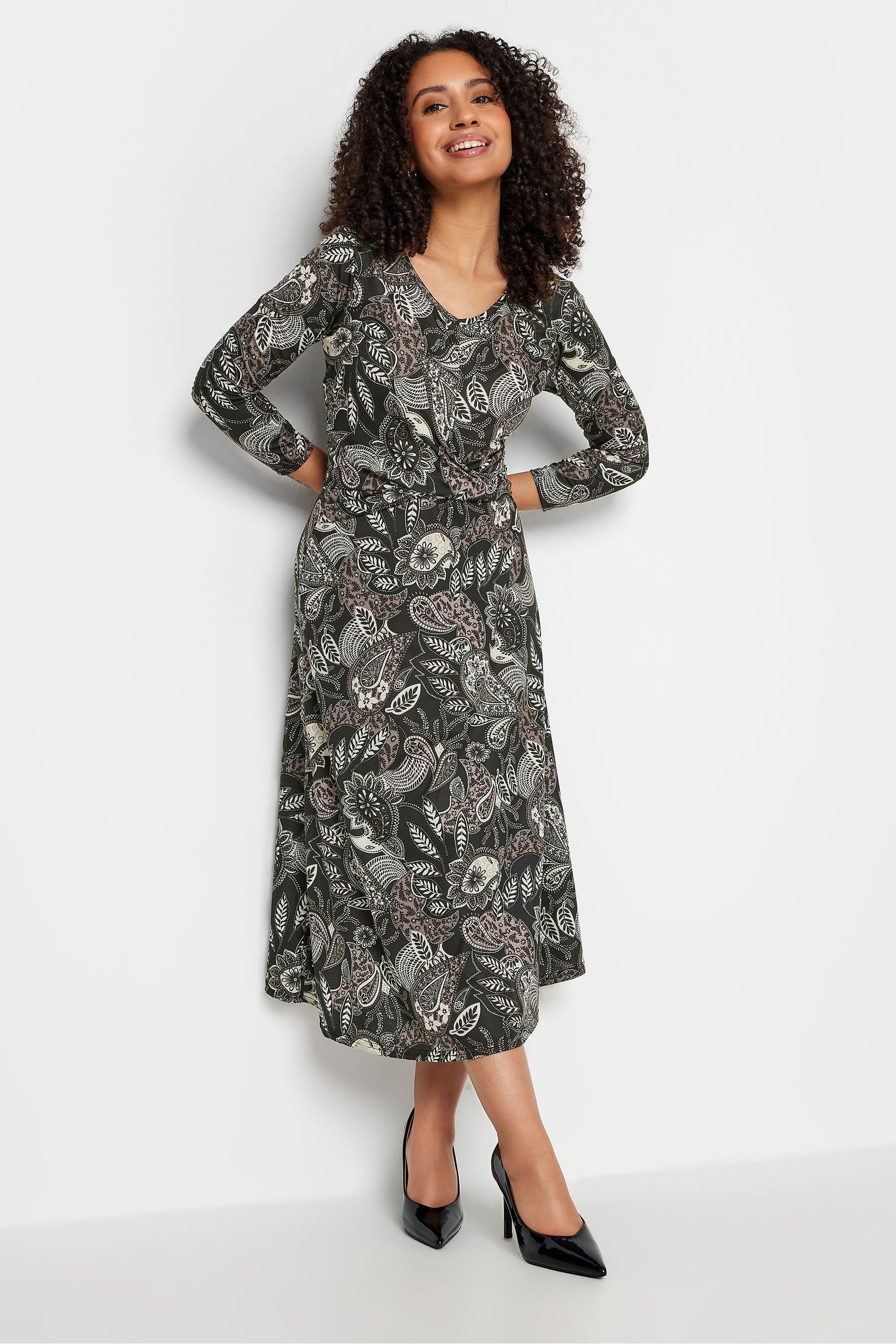 Buy M Co Brown Petite Twist Midaxi Dress from the Next UK online shop
