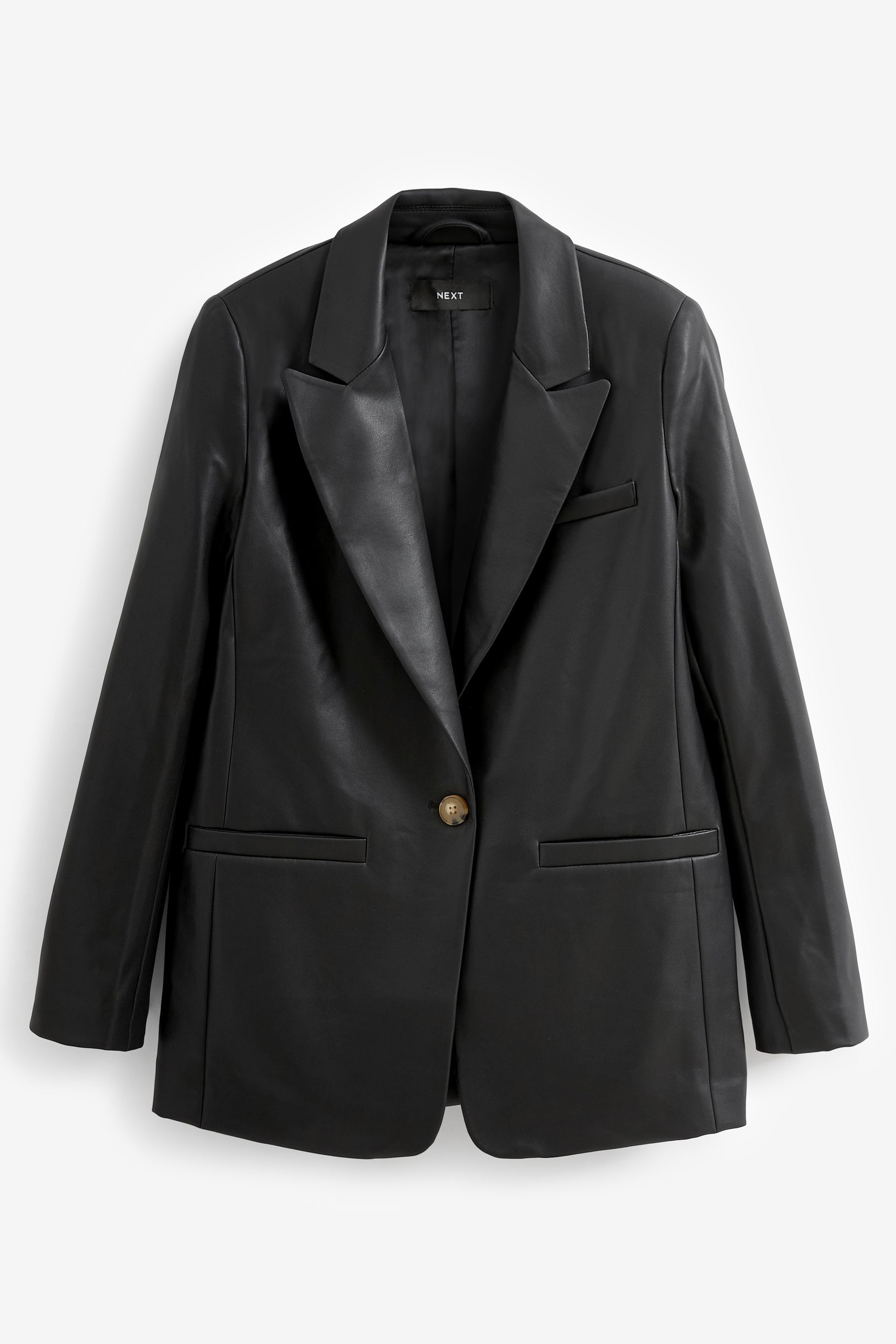 Faux leather blazer jacket cheap