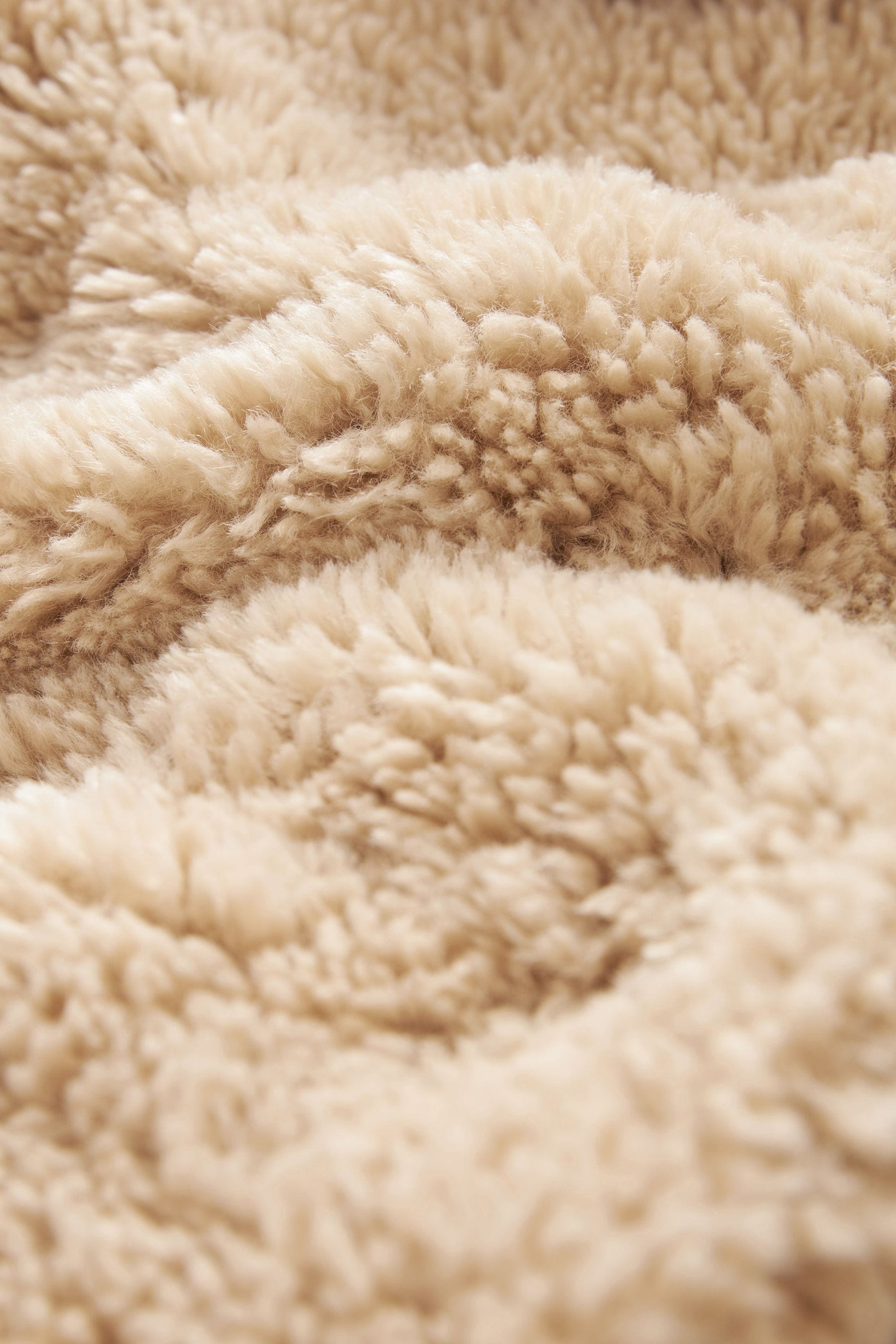 Buy Ecru Cream Teddy Borg Coat from Next Luxembourg