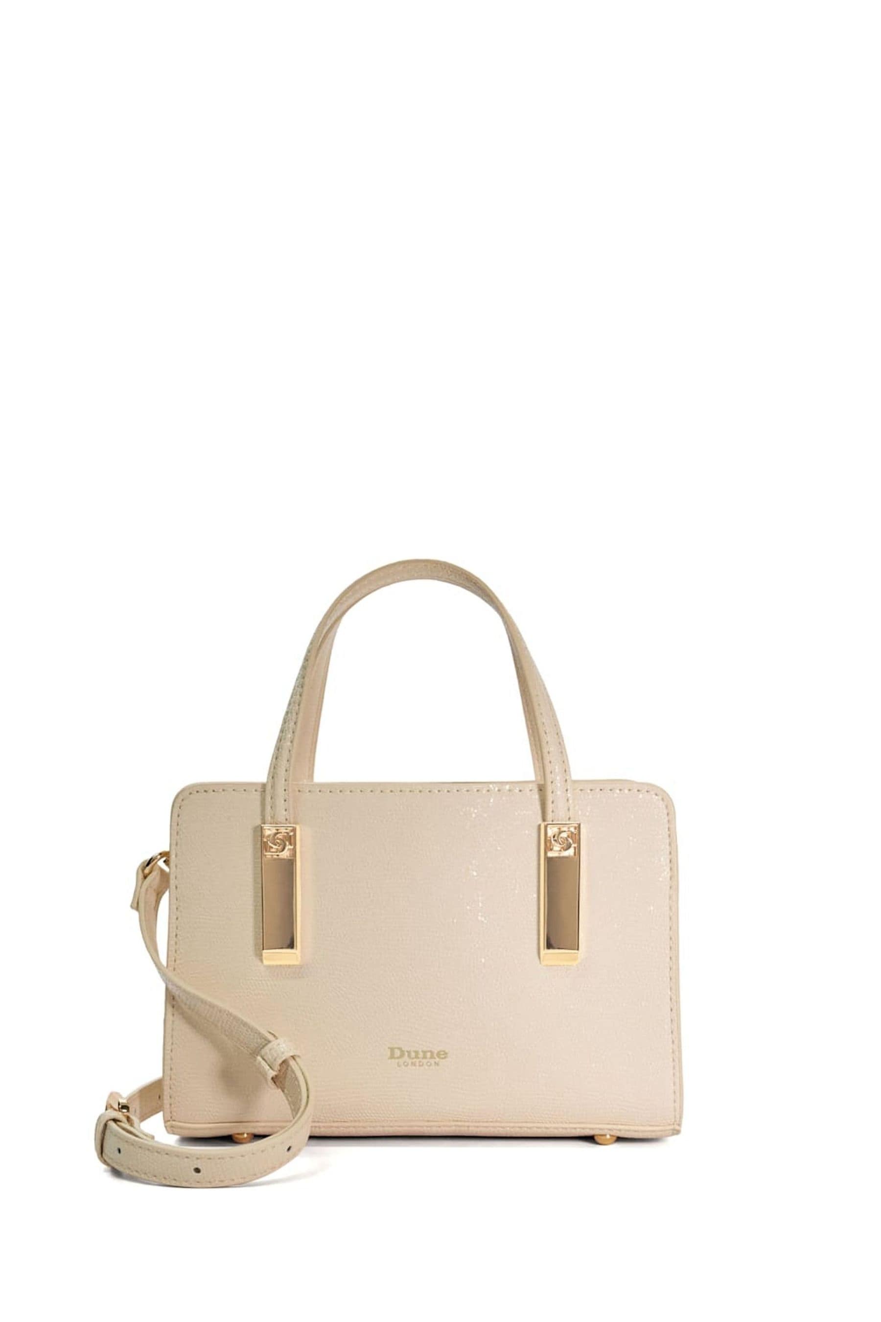 Buy Dune London Cream Dinkydenbeigh Mini Branded Handle Tote Bag from Next Luxembourg