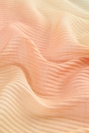 Nude Ombre Plisse Lightweight Scarf - Image 4 of 5