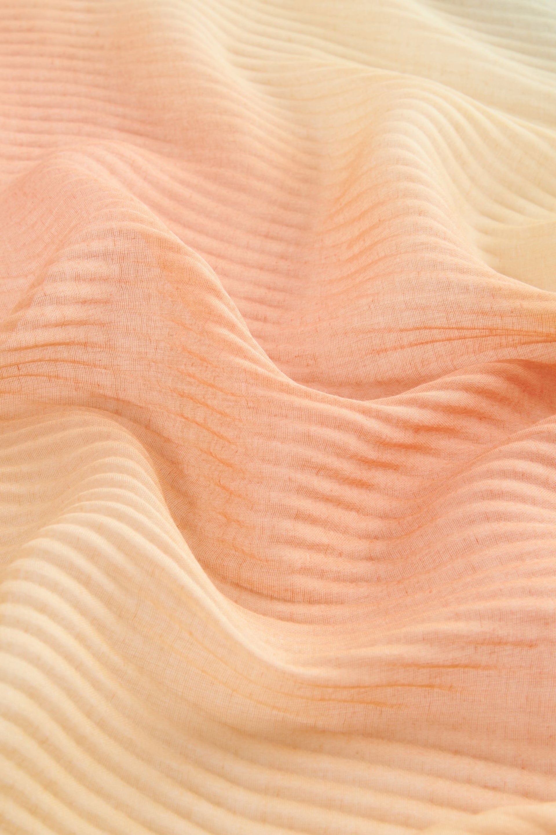 Nude Ombre Plisse Lightweight Scarf - Image 4 of 5