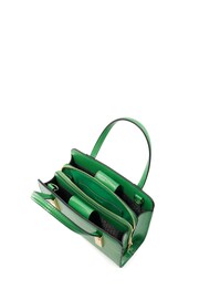Dune London Green Chrome Dinkydenbeigh Mini Branded Handle Tote Bag - Image 4 of 5