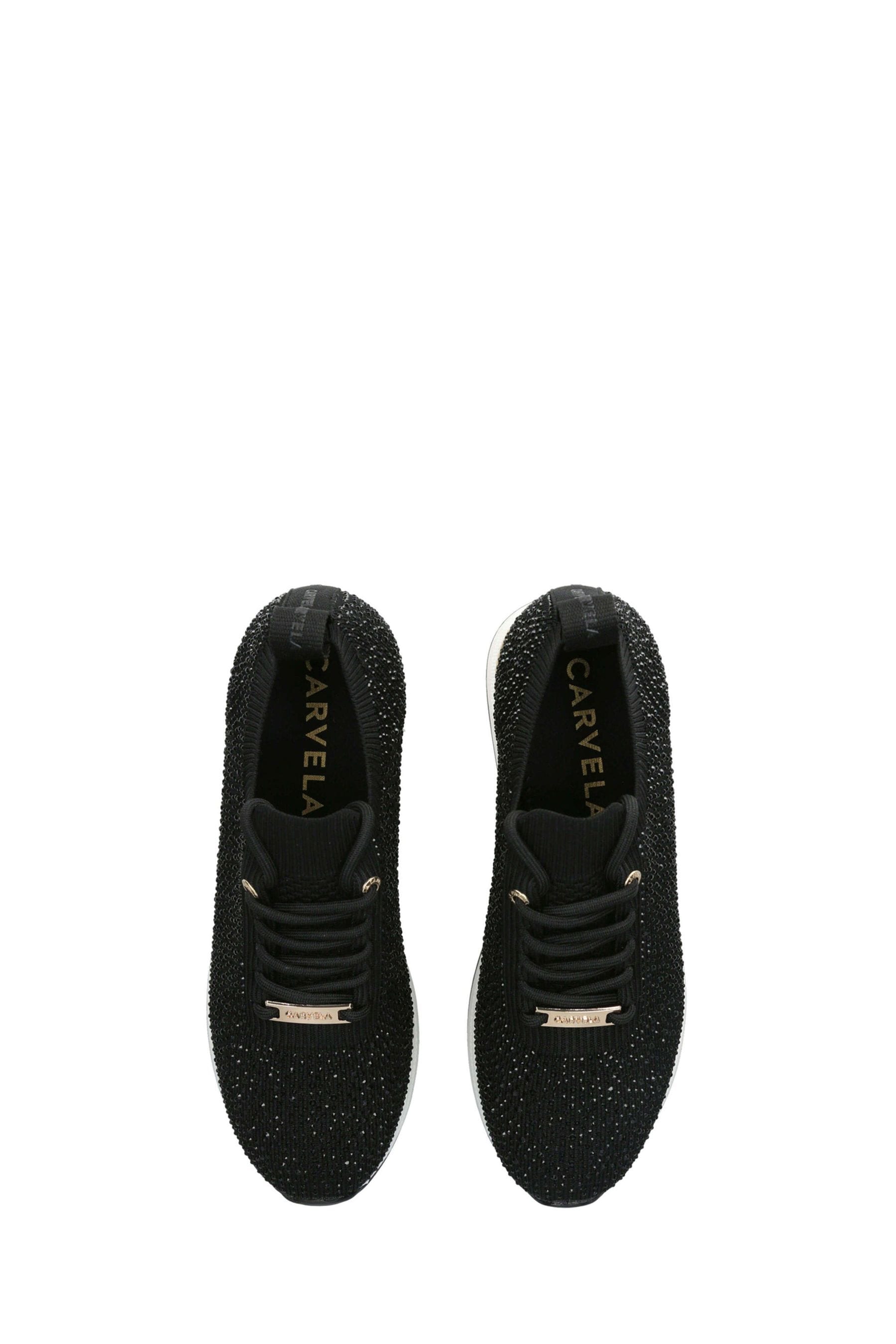 Carvela black glitter on sale trainers