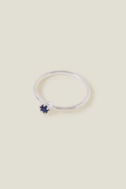 Accessorize Blue Sterling Silver-Plated Sparkle Ring - Image 1 of 3