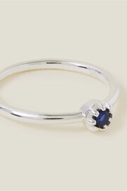 Accessorize Blue Sterling Silver-Plated Sparkle Ring - Image 2 of 3